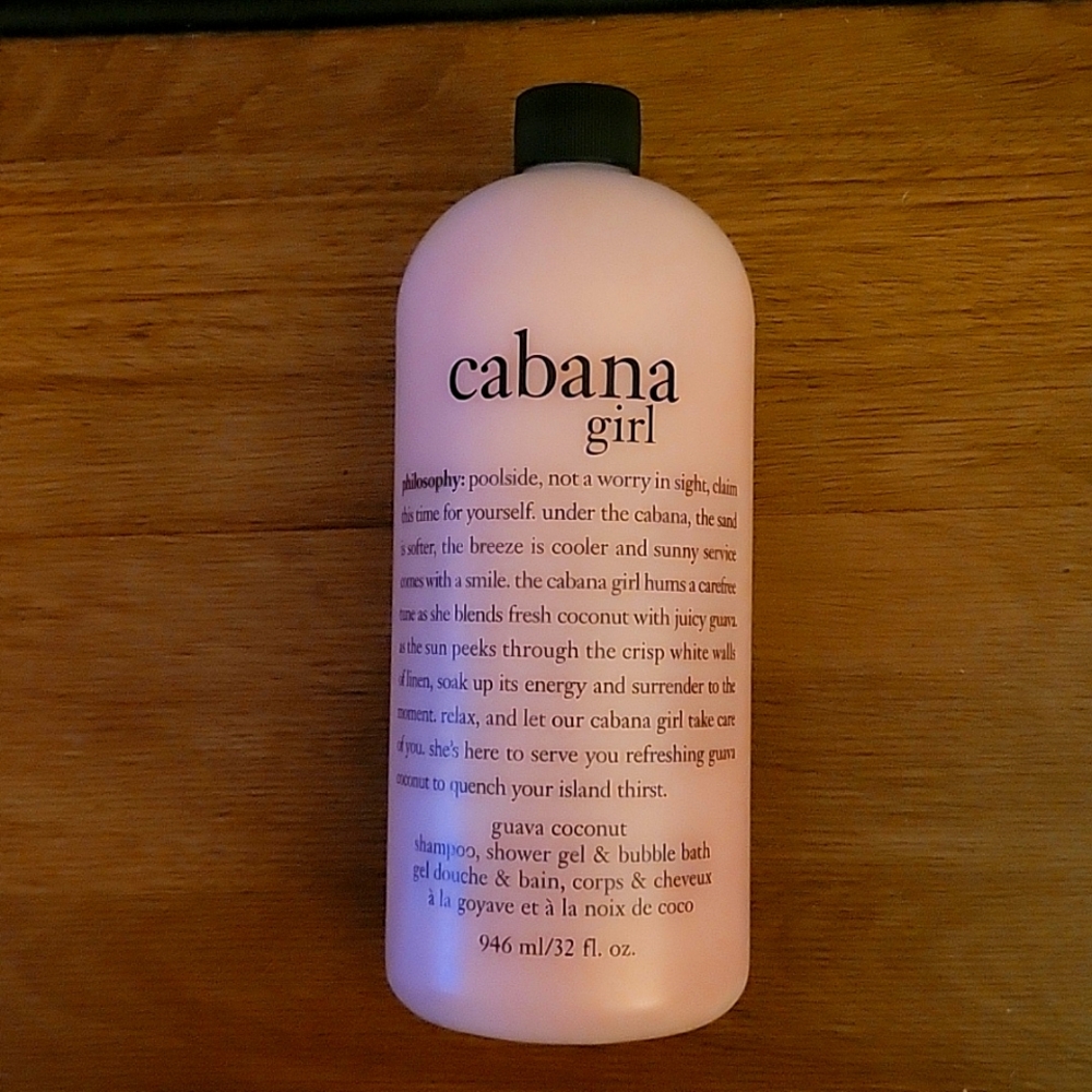 PHILOSOPHY 32oz CABANA GIRL 3in1 SHAMPOO SHOWER GEL BUBBLEBATH Guava Coconut New